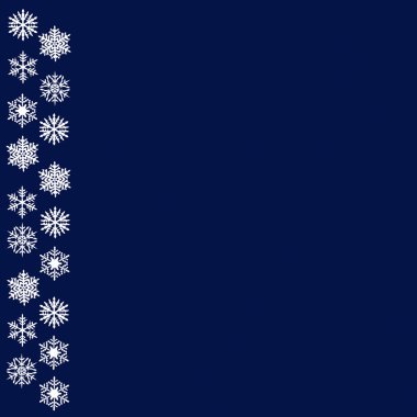 Kar yıldız ile karlı gökyüzü tarihlerde metniniz için en iyi boş alan bir çerçeve