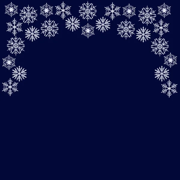 雪星と雪に覆われた空のように テキストの上部の空き領域でフレーム — ストック写真