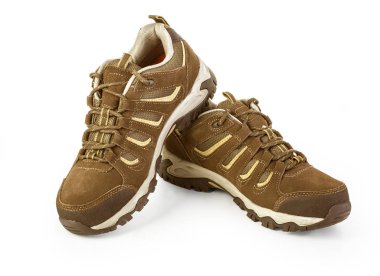 Beyaz bir arka plan üzerinde izole unbranded modern spor ayakkabı. kırpma yolu ile