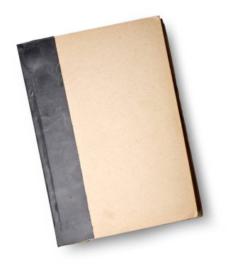 Beyaz arkaplanda izole edilmiş eski kitap kapağı