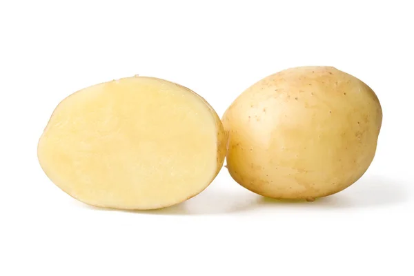 Potatos Geïsoleerd Wit Met Uitknippad — Stockfoto