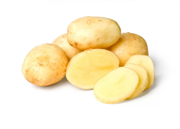 Patatas Aisladas Sobre Fondo Blanco Con Ruta Recorte — Foto de Stock