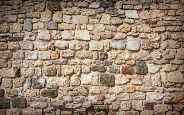 Parte Una Pared Piedra Para Fondo Textura — Foto de Stock