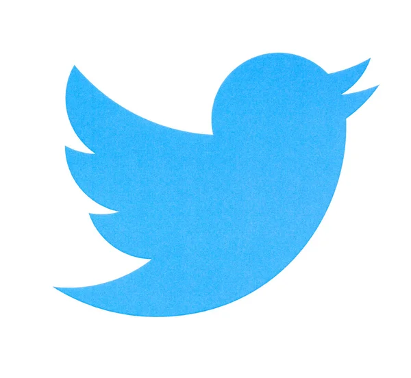 Chisinau Moldávia Setembro 2018 Twitter Logotype Bird Printed Paper Twitter — Fotografia de Stock