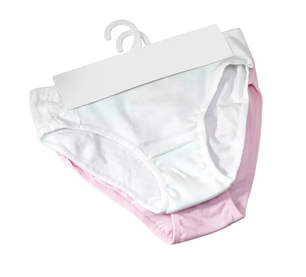 Cotton Panties Isolated White Clipping Path — Stock Photo, Image