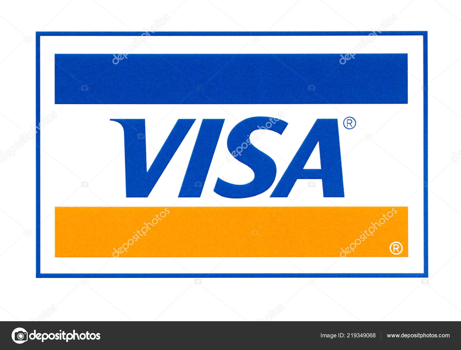 Chisinau Moldova September 2018 Visa Logo Printed Paper Placed White