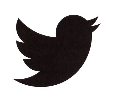 Kişinev, Moldova - 19 Eylül, 2018:Twitter logo kuş kağıda basılmıştır. Twitter göndermek ve kısa mesajları okumak kullanıcıların sağlayan çevrimiçi bir sosyal ağ hizmettir.