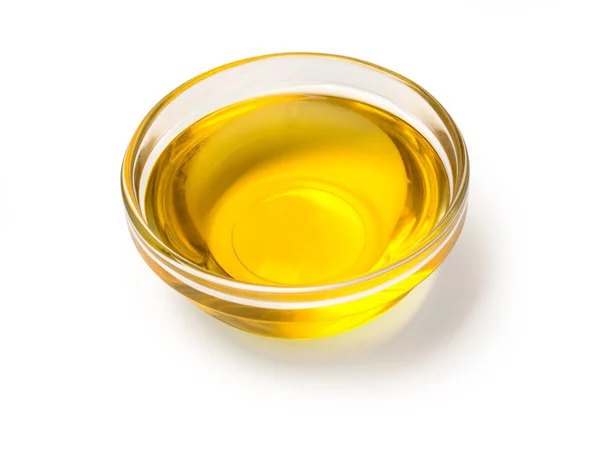 View Olive Oil Bowl Isolated White Clipping Path — Stock Photo, Image