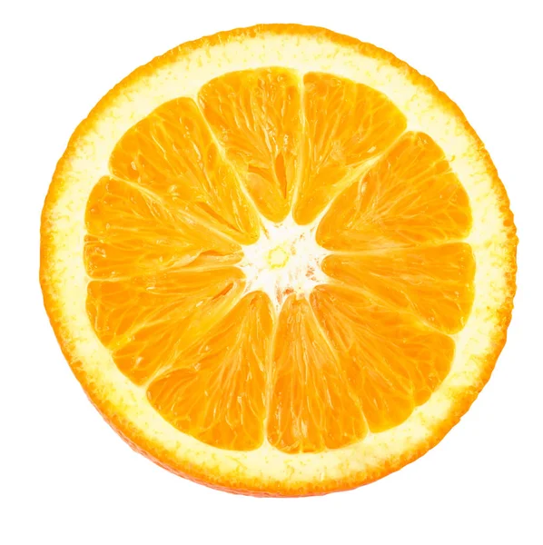 Scheibe Frischer Orange Isoliert Auf Weißem Hintergrund — Stockfoto
