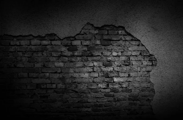 Czarny Cegła Beton Wyblakły Tło Ściana Grunge — Zdjęcie stockowe