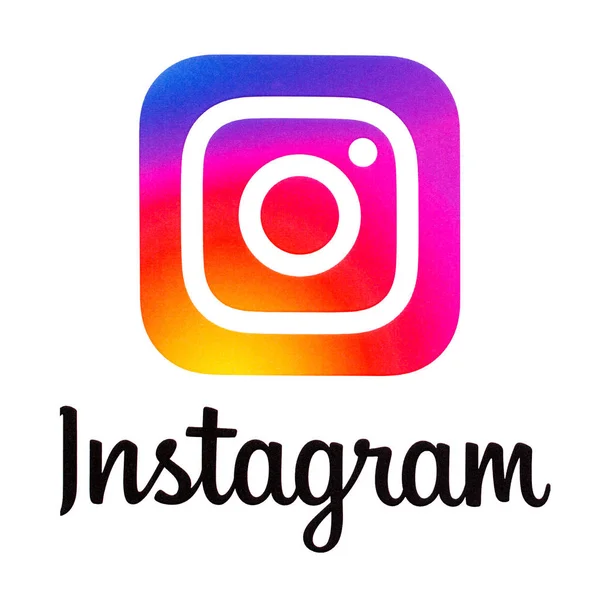 Chişinău Moldavien September 2018 Instagram Logotyp Tryckt Vitt Papper Instagram — Stockfoto