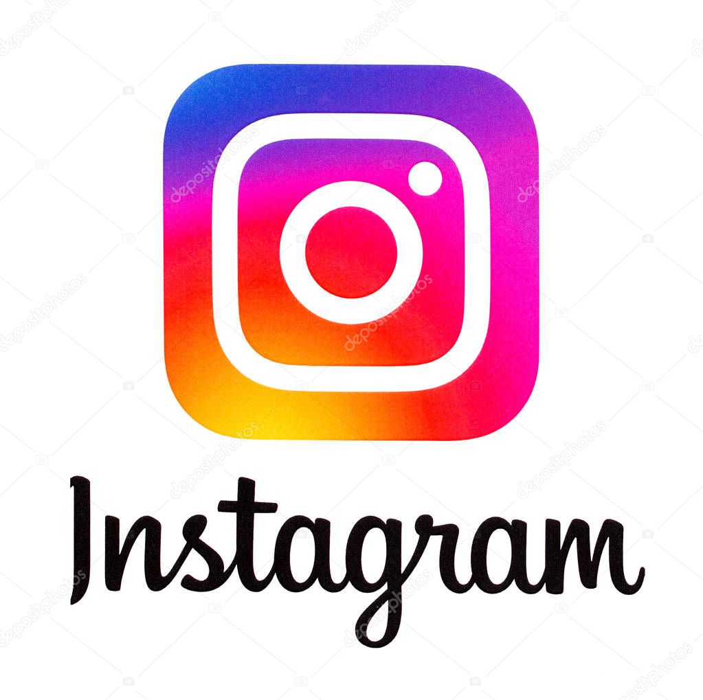 Chisinau, Moldova - september 19, 2018: Instagram new logo  printed on white paper. Instagram is an online mobile photo-sharing, video-sharing service.