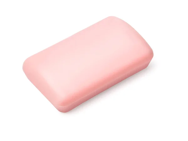 Pink Soap Isolated White Background Clipping Path — Stock Photo, Image