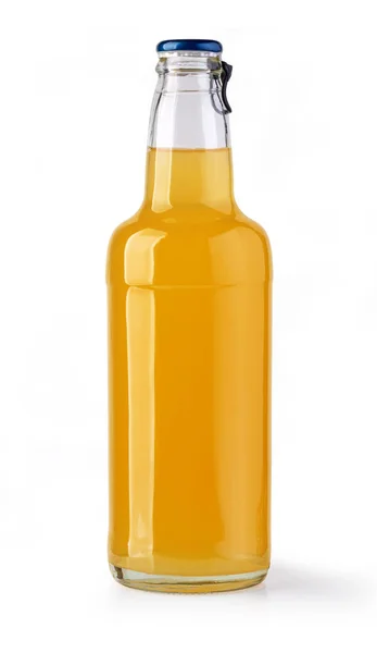 Saftflasche Auf Weißem Hintergrund Mit Clipping Pfad — Stockfoto