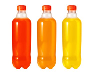 kırpma yolu ile beyaz bir arka plan üzerinde farklı tatlar ile enerji içecekleri