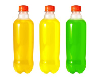 kırpma yolu ile beyaz bir arka plan üzerinde farklı tatlar ile enerji içecekleri