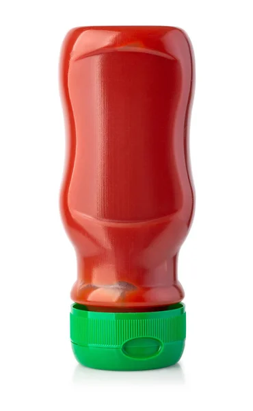 Ketchup Fles Geïsoleerd Een Witte Achtergrond Met Uitknippad — Stockfoto