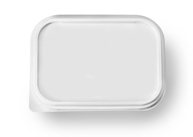 Beyaz Kırpma yoluyla izole beyaz plastik ambalaj