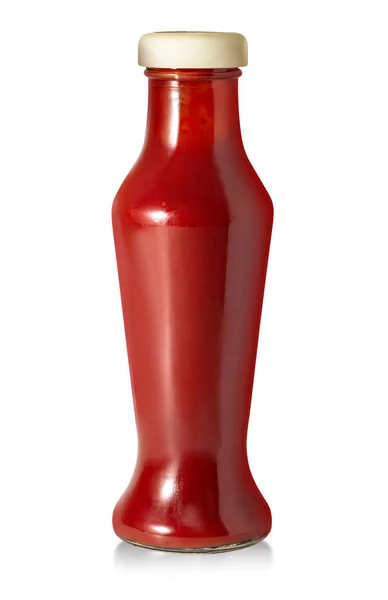 barbecue sauce bottle on white backgroun
