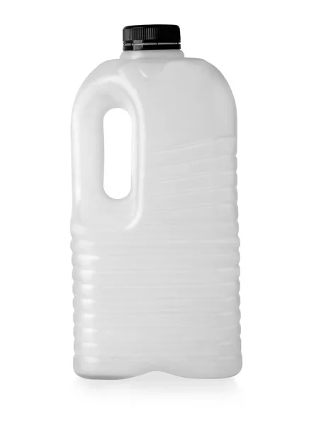 Μπουκάλι Γάλα Που Απομονώνονται Λευκό Φόντο Διαδρομή Αποκοπής — Φωτογραφία Αρχείου