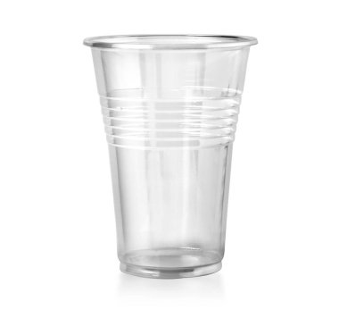 Plastik Cam kırpma yolu ile beyaz arkaplanda izole edildi