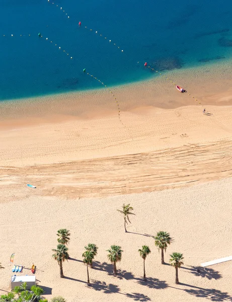 Luftaufnahme Des Sandstrandes Mit Schönem Klaren Meerwasser — Stockfoto