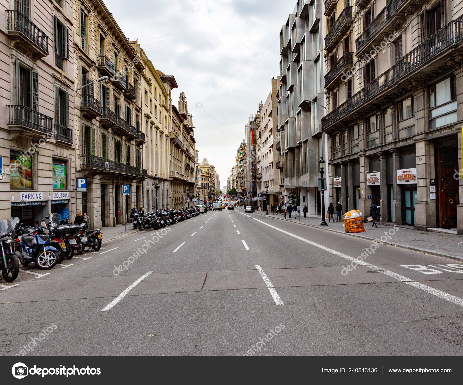 picture Barcelona City Streets barcelona spain december 2018 empty barcelona street catalunya road landscape stock editorial photo c kornienkoalex 240543136