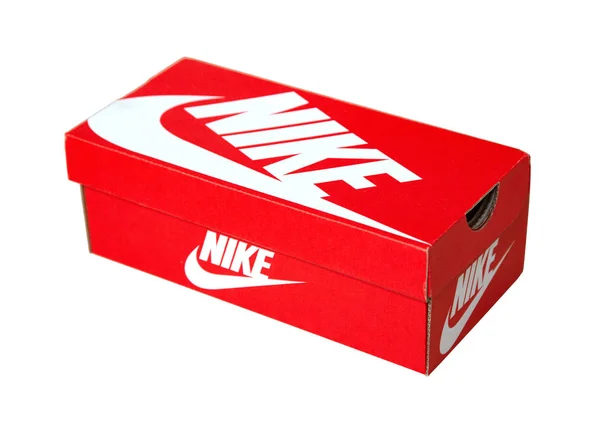 Chisinau Moldavien Juni 2018 Nike Skor Box Isolerad Vit Bakgrund — Stockfoto