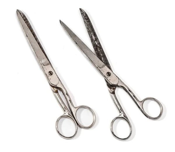 Old Metal Scissors Isolated White Background — Stock Photo, Image