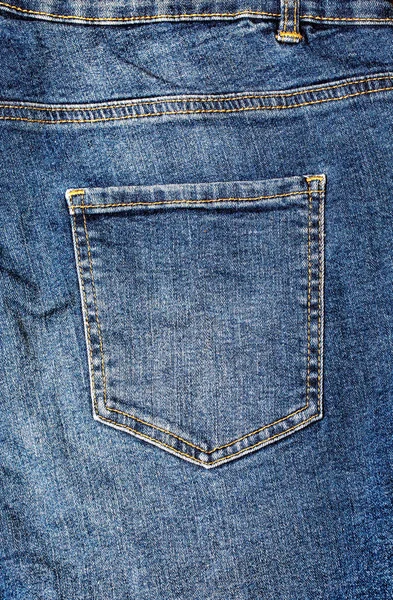 Jeans Primo Piano Tasca Sfondo Texture — Foto Stock