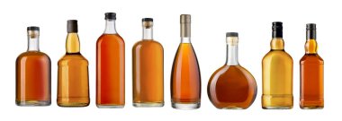 whiskey bottle isolated over a whiite background  clipart