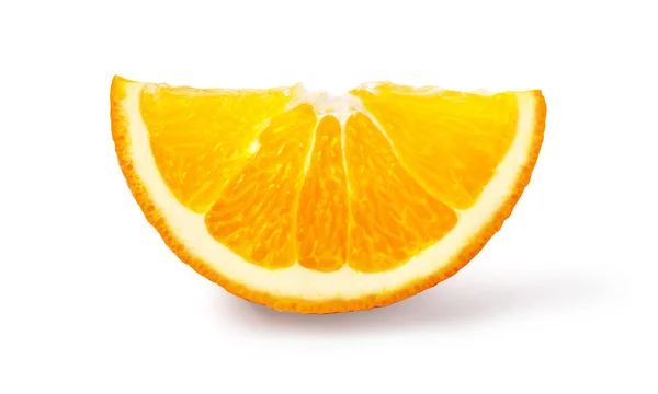 Апельсин Оранжевый Ломтик Изолировать Белом Обрезанием Пути — стоковое фото