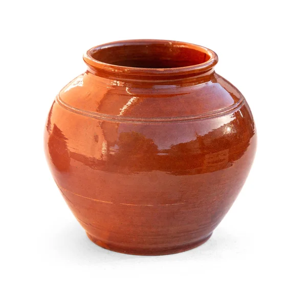 Ceramic pot for food isolated — Stock Photo, Image