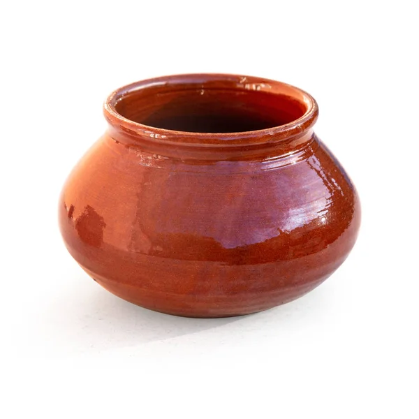 Oală ceramică pentru alimente izolate — Fotografie, imagine de stoc