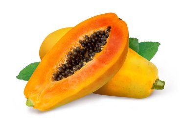 tam ve yarı olgunlaşmış papaya meyve 