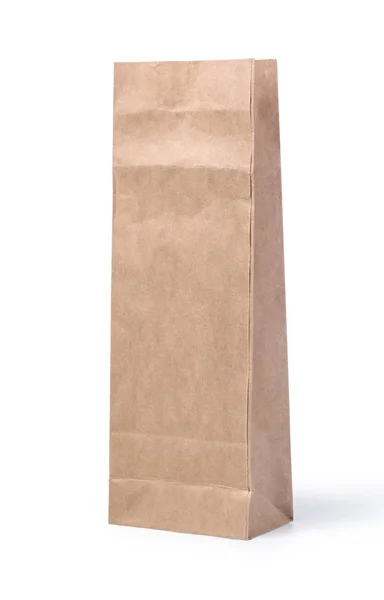 Brown paper bag isolated on white — Stock Photo, Image