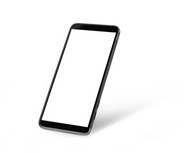 Beyaz arkaplanda cep telefonu 