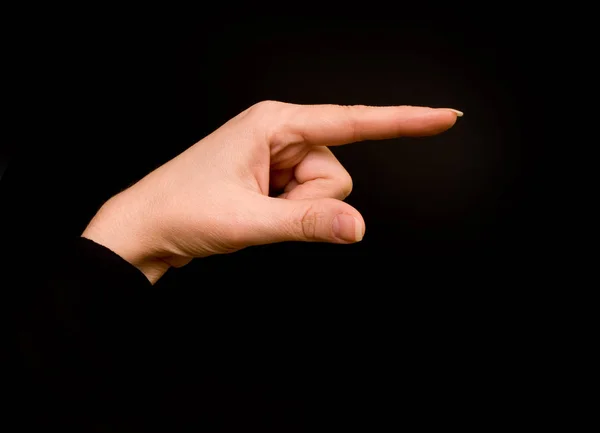 Finger peka isolerade — Stockfoto