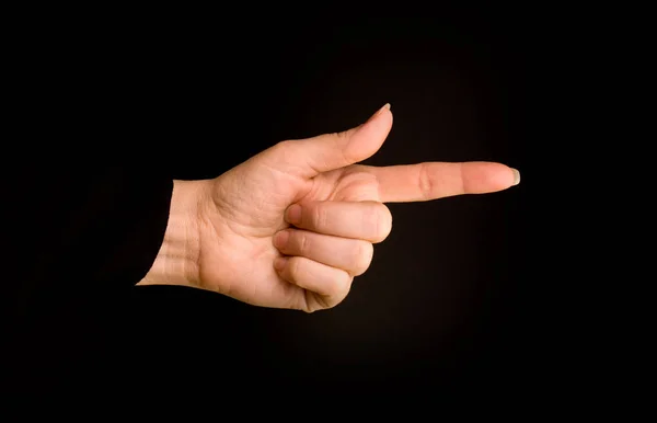 Finger point isolated — Stock Photo, Image