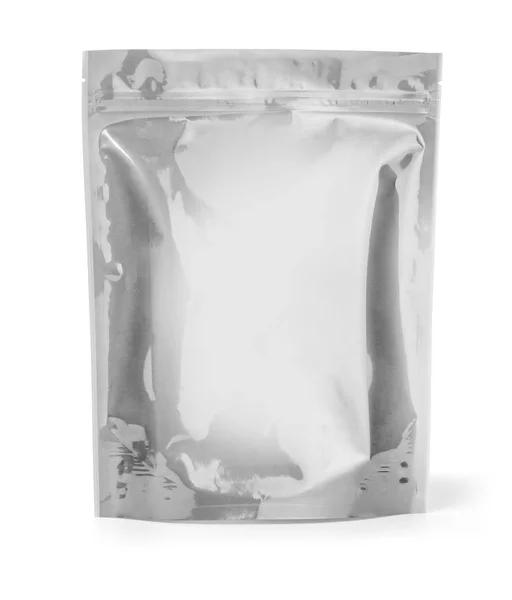 Comida en blanco Stand Up Bolsa flexible Snack Sachet Bag . —  Fotos de Stock