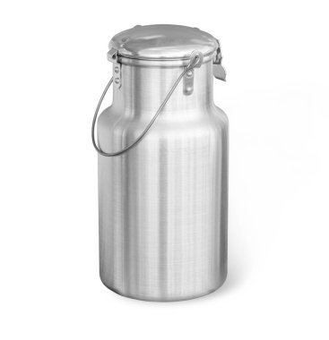 Alüminyum süt beyaz arka plan üzerinde olabilir 