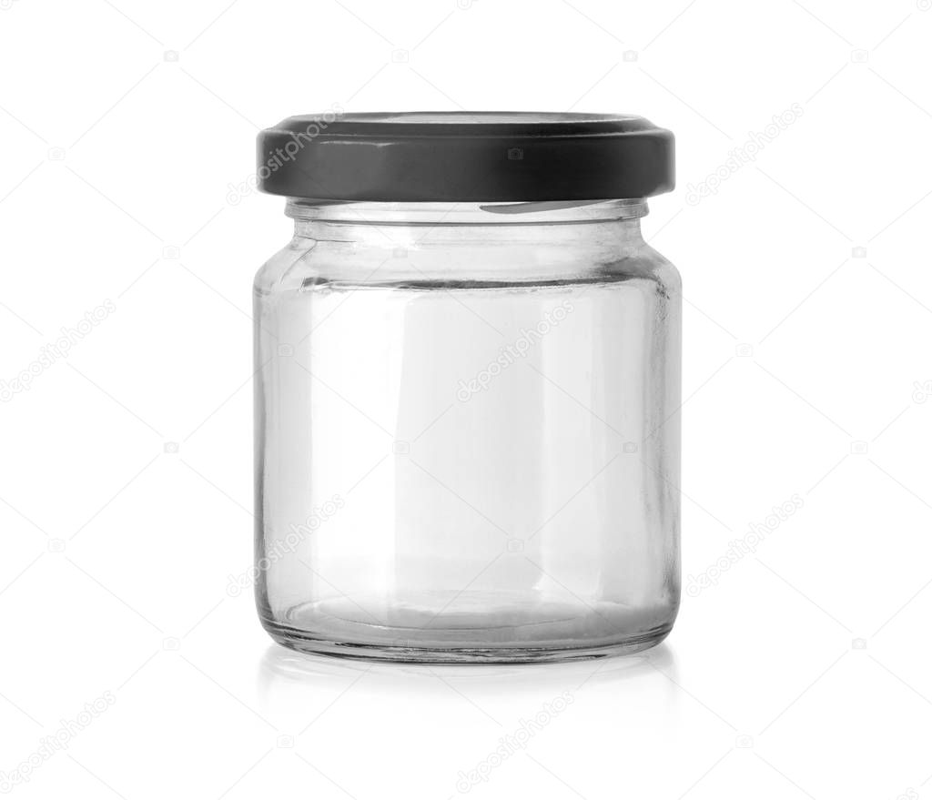 glass jar isolated 