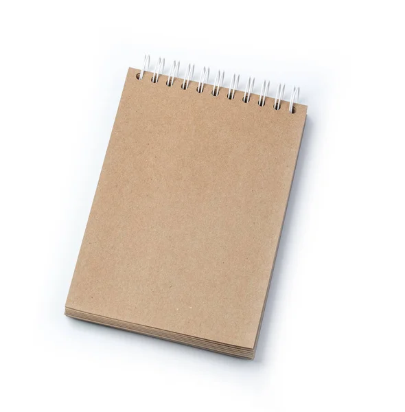 Cuaderno espiral marrón — Foto de Stock
