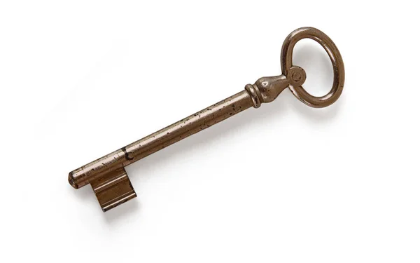 老旧生锈的门钥匙 — 图库照片