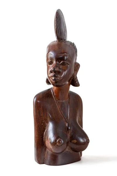 African Handmade Ethnic Wooden Statue — Stock Photo, Image