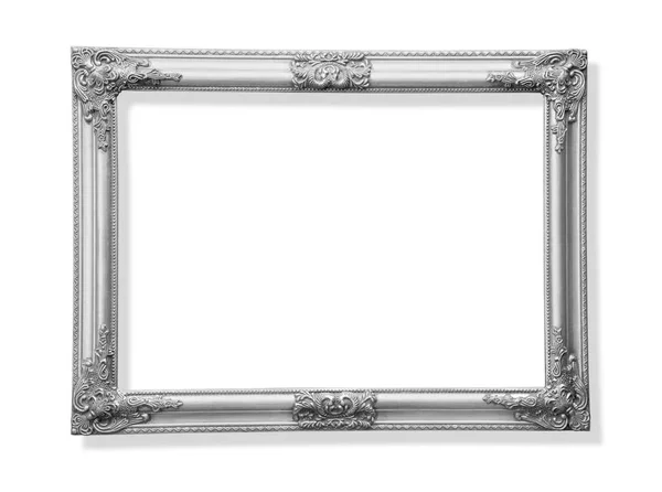 Silver old frame — Stock Photo, Image
