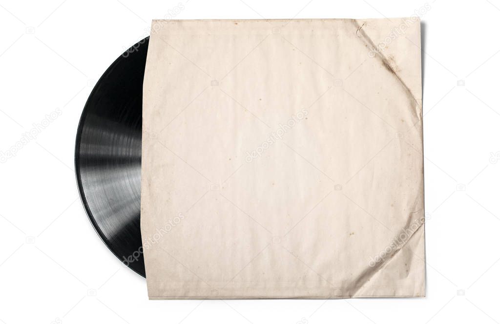 Old paper case for vinyl record