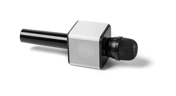 A wireless microphone on a white — Stock Photo, Image