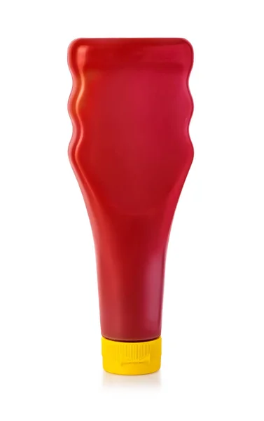 Bottiglia di ketchup isolata su fondo bianco — Foto Stock