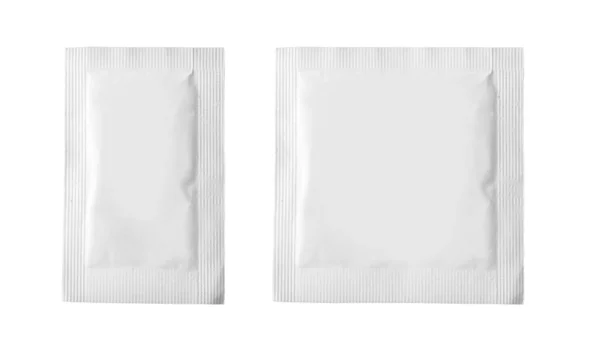 Порожня упаковка фольги саше ізольовані — стокове фото